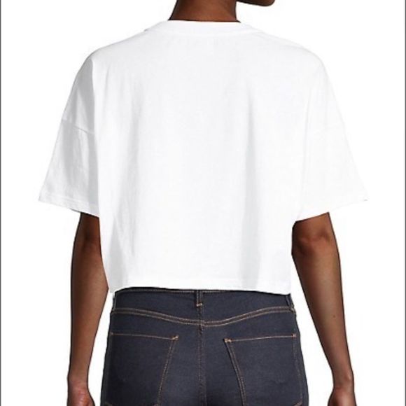 🆕 Calvin Klein Performance Multi Colour Logo Slight Crop Waisted Tee - Picture 2 of 7